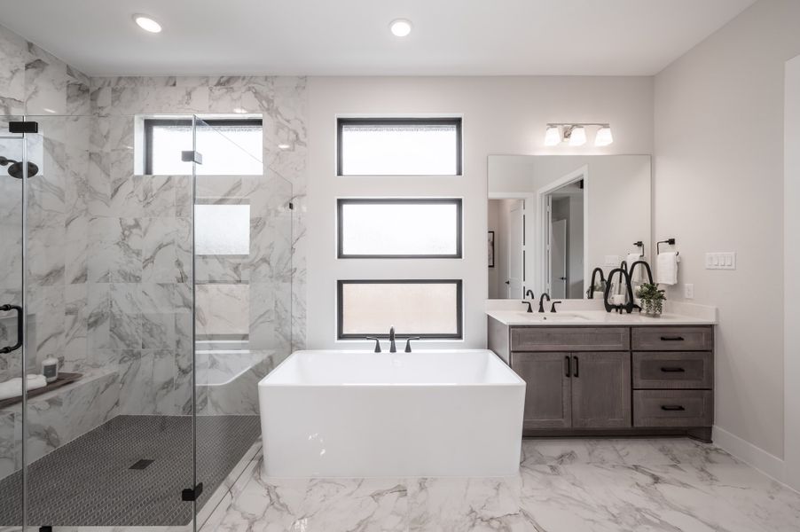 Representative furnished interior of a home built from the Carignan by Tri Pointe Homes in Dunham Pointe, Cypress (Image 63).