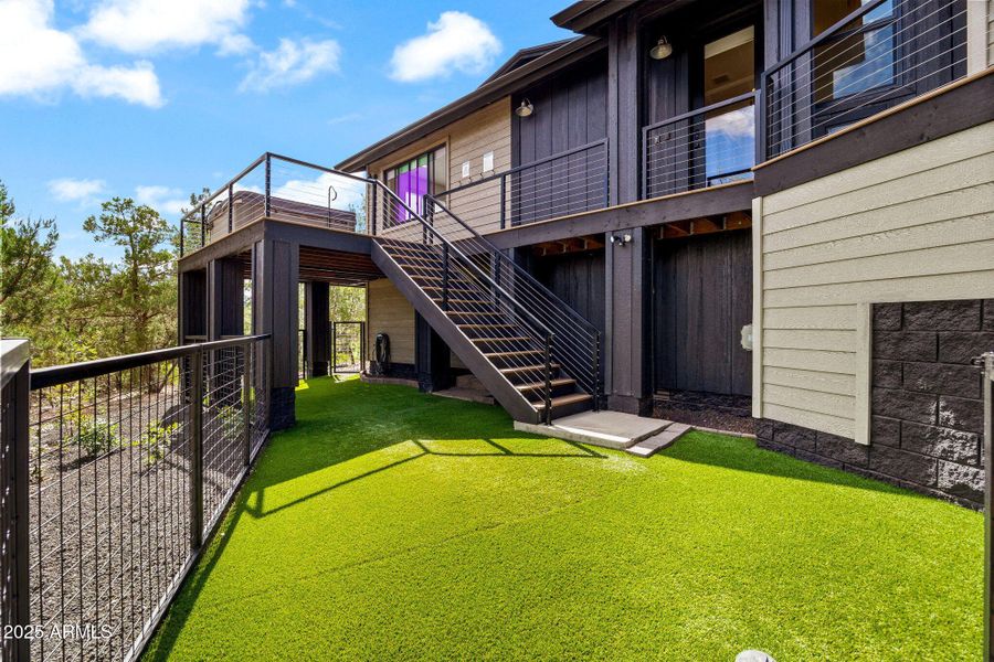 Dog Run With Artificial Grass