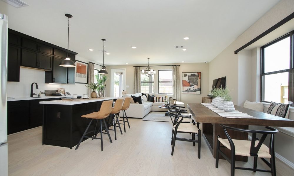 Representative furnished interior of a home built from the Lexington Series - Denton by Brightland Homes in Beamer Villas, Friendswood (Image 11).