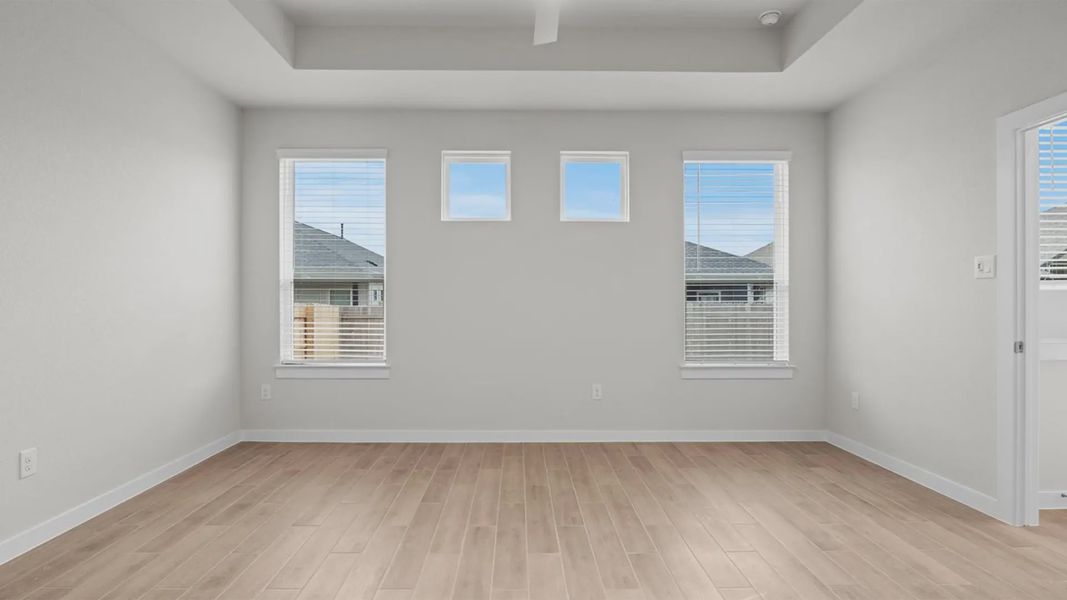 Representative unfurnished interior of a home built from the Dayton by Chesmar Homes in Lariat, Liberty Hill (Image 14).