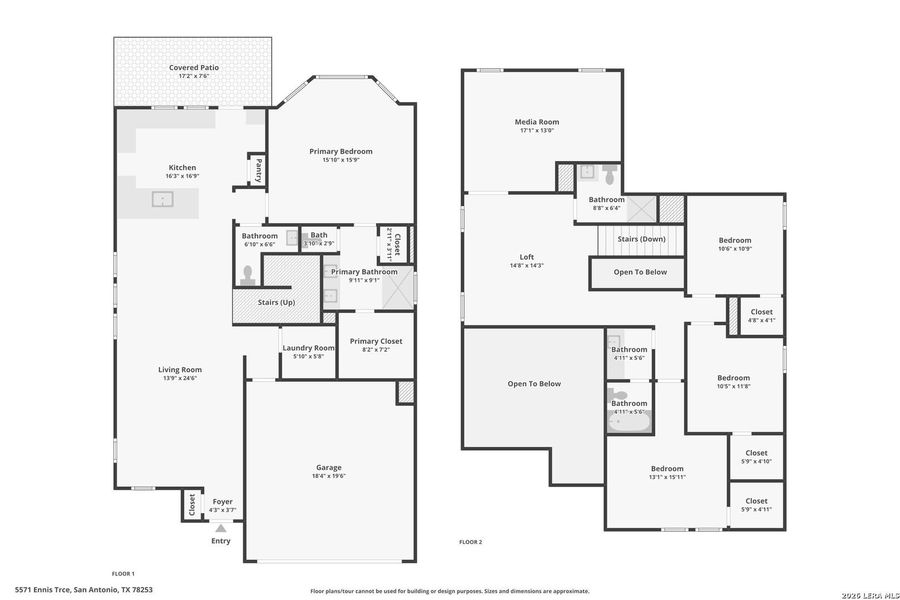 2D floor plan layout of this home in Thomas Pond, San Antonio, TX (Image 5). 2D floor plan layout of this home in Thomas Pond, San Antonio, TX (Image 5).
