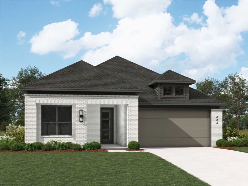 Representative exterior photo of a completed home built from the Dali Plan by Highland Homes in Heritage Ranch: 50ft. lots, Sherman, TX (Image 2). Representative exterior photo of a completed home built from the Dali Plan by Highland Homes in Heritage Ranch: 50ft. lots, Sherman, TX (Image 2).