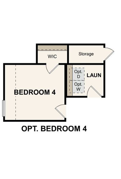 2D floor plan layout of this home in Ambergrove, Royse City, TX (Image 3).