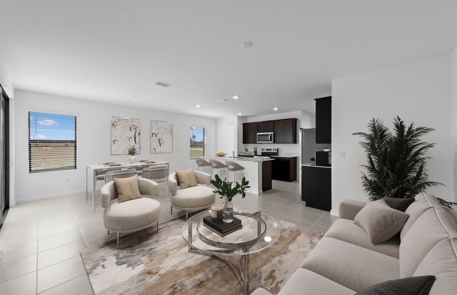 Furnished interior view inside a new home in Caloosa Cove, Labelle (Image 8). Furnished interior view inside a new home in Caloosa Cove, Labelle (Image 8).