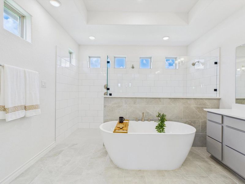 Furnished interior view inside a new home in Potranco Oaks, Castroville (Image 35).
