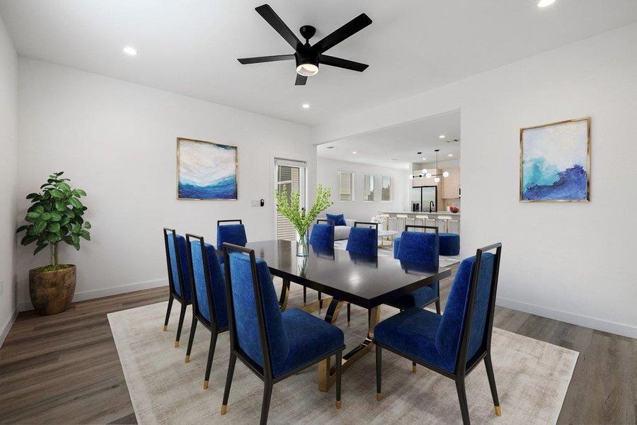 Furnished interior view inside a new home in , Lago Vista (Image 12).