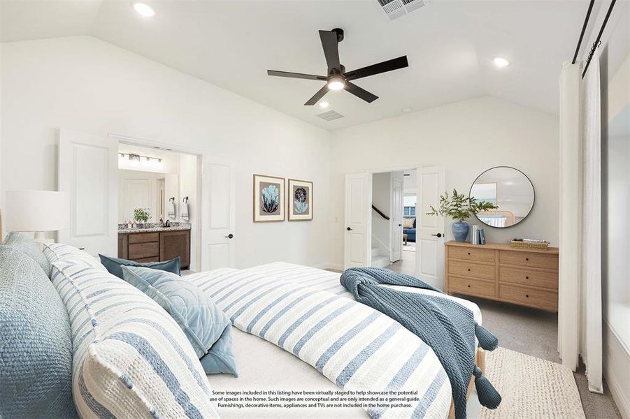 Furnished interior view inside a new home in Union Park Classic 60, Little Elm (Image 7). Furnished interior view inside a new home in Union Park Classic 60, Little Elm (Image 7).