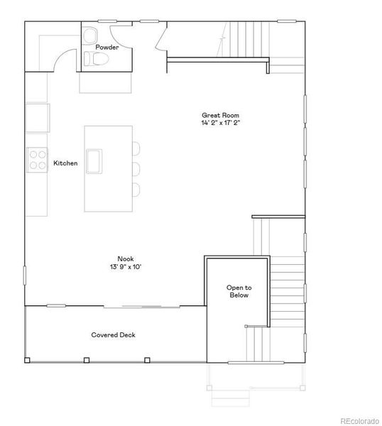 2D floor plan layout of this home in Parterre: The Skyline Collection, Thornton, CO (Image 3).