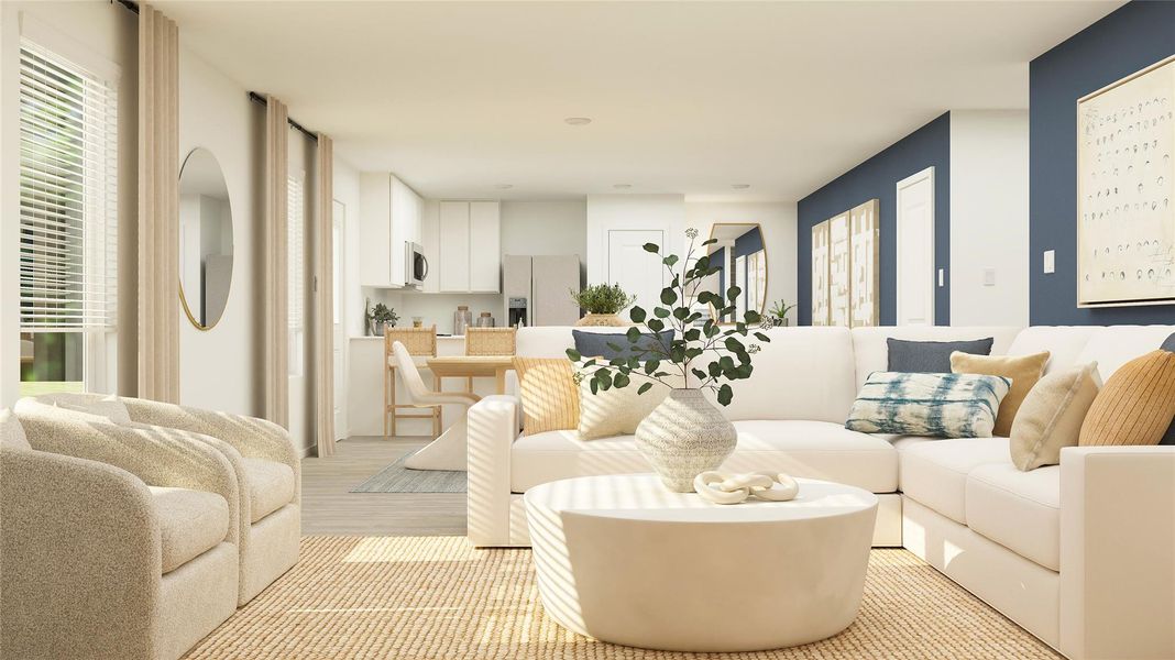 Furnished interior view inside a new home in Firefly Pointe: Classic Collection, Hutto (Image 15).