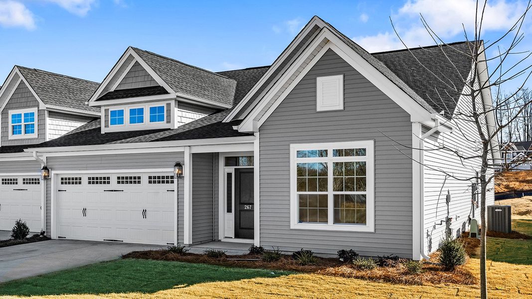 Front exterior of a new home in Fieldstone, Lexington, NC, highlighting curb appeal (Image 22).