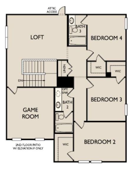2D floor plan layout of this home in Patterson Ranch, Georgetown, TX (Image 1). 2D floor plan layout of this home in Patterson Ranch, Georgetown, TX (Image 1).