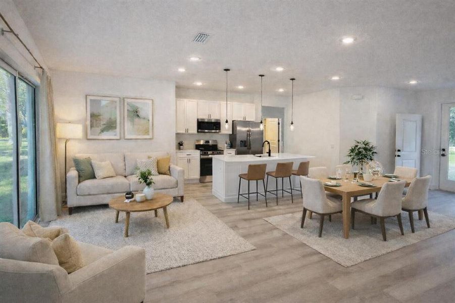 Furnished interior view inside a new home in , Citrus Springs (Image 4).