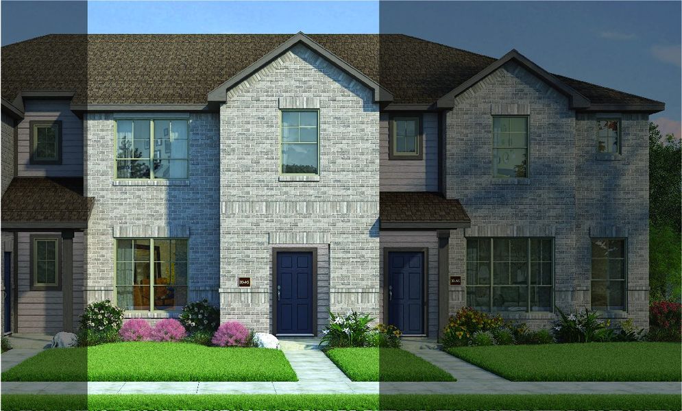 Houston with Elevation 3B Brick Exterior 2023 Townhomes