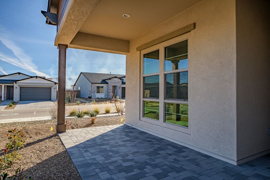 Exterior details and patio area of a home in Horizon at The Dells, Prescott (Image 3). Exterior details and patio area of a home in Horizon at The Dells, Prescott (Image 3).