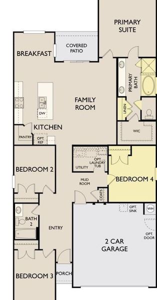 2D floor plan layout of this home in The Colony 45s, Bastrop, TX (Image 3). 2D floor plan layout of this home in The Colony 45s, Bastrop, TX (Image 3).