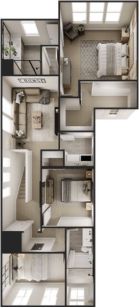 2D floor plan layout for the Bergamot by Tri Pointe Homes in The Retreat at Harvest, Argyle, TX (Image 6).