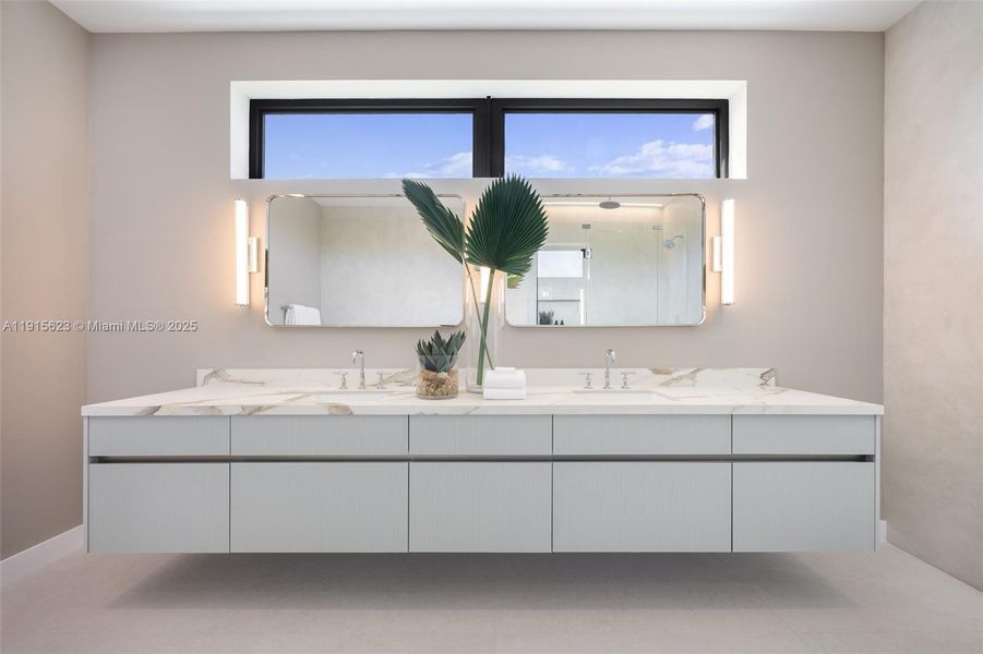 Furnished interior view inside a new home in , Miami (Image 11).