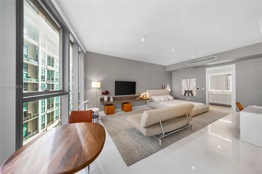 Furnished interior view inside a new home in Aston Martin Residences, Miami (Image 15).