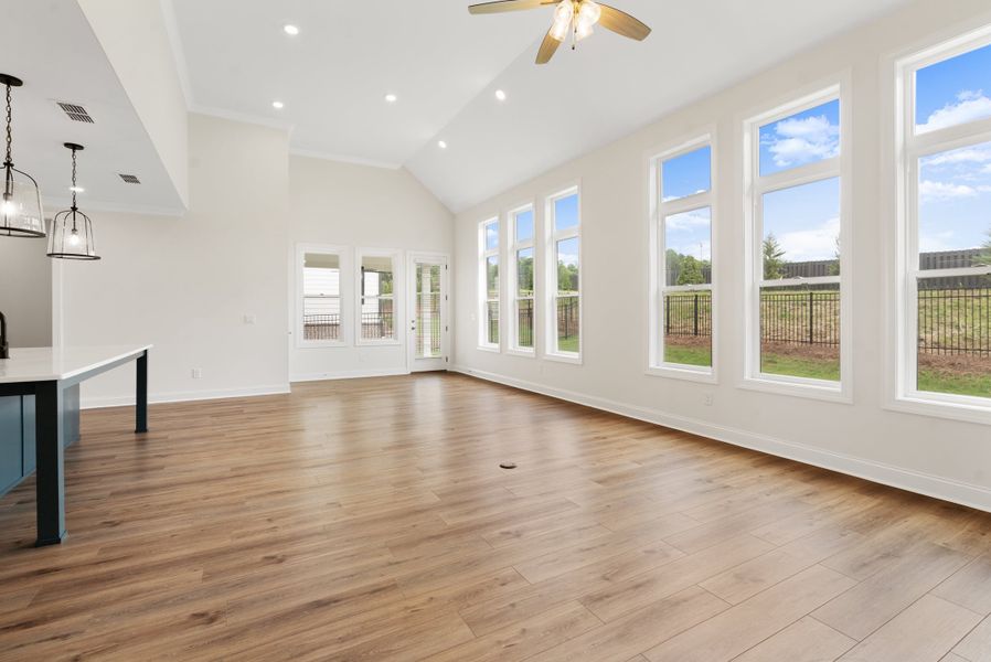Representative unfurnished interior of a home built from the The Lawrence by The Providence Group in Promenade at Sawnee Village, Cumming (Image 12). Representative unfurnished interior of a home built from the The Lawrence by The Providence Group in Promenade at Sawnee Village, Cumming (Image 12).