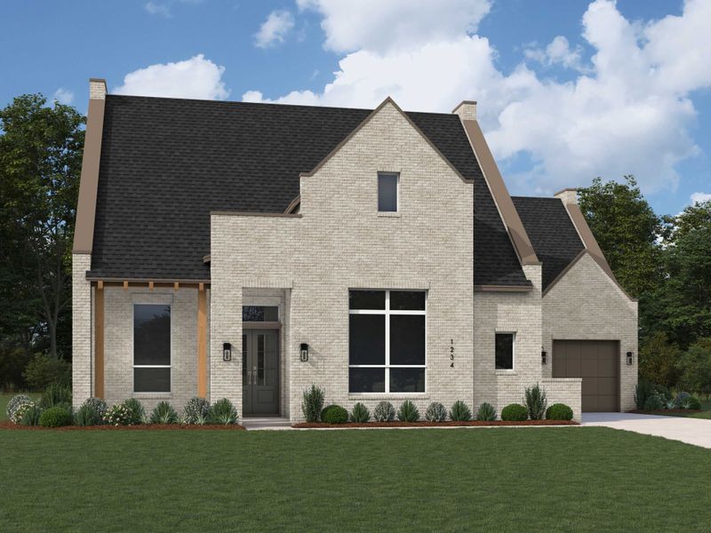 Representative exterior photo of a completed home built from the 281 Plan by Highland Homes in Quail Hollow: 72ft. lots, Rockwall, TX (Image 29).