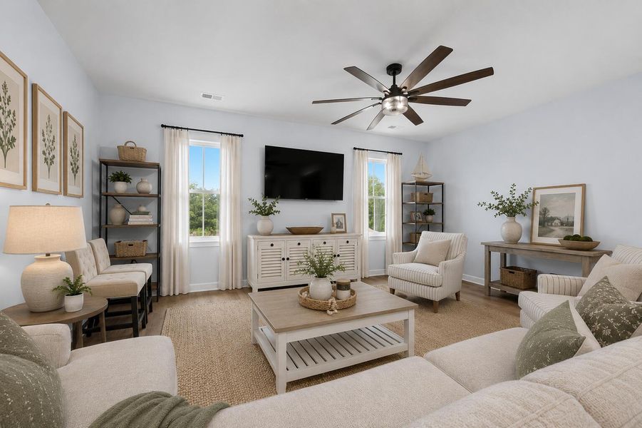 Furnished interior view inside a new home in Sweetgrass at Summers Corner, Summerville (Image 8).