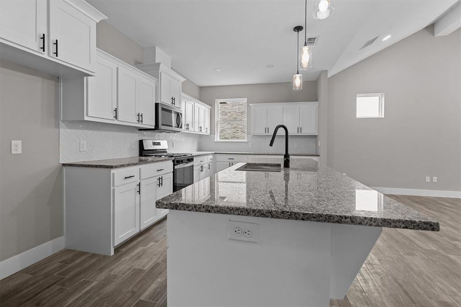 Furnished interior view inside a new home in , Lindale (Image 6). Furnished interior view inside a new home in , Lindale (Image 6).