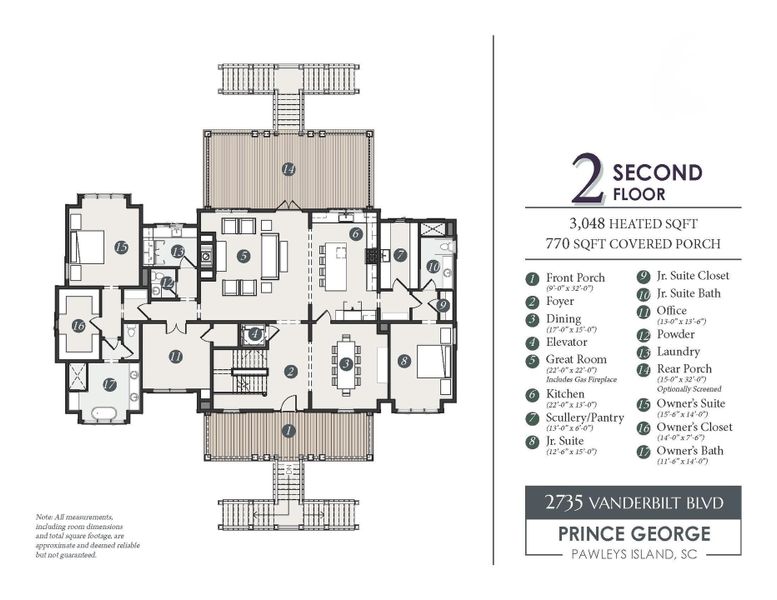 2D floor plan layout of this home in , Pawleys Island, SC (Image 3).