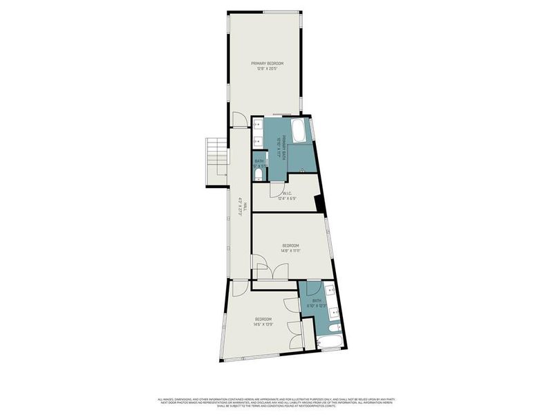 2D floor plan layout of this home in , Atlanta, GA (Image 3).