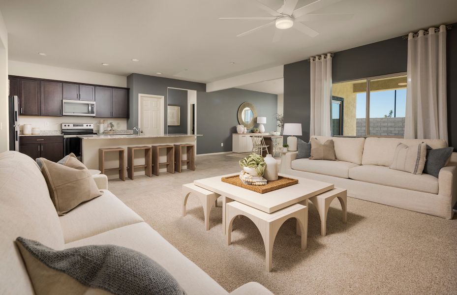 Representative furnished interior of a home built from the Poppy by Pulte Homes in Festival Foothills, Buckeye (Image 6).