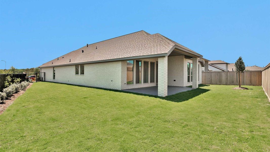 Exterior details and patio area of a home in Bridgeland, Cypress (Image 4). Exterior details and patio area of a home in Bridgeland, Cypress (Image 4).