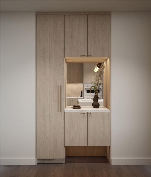 Entry cabinetry in Tranquil Palette