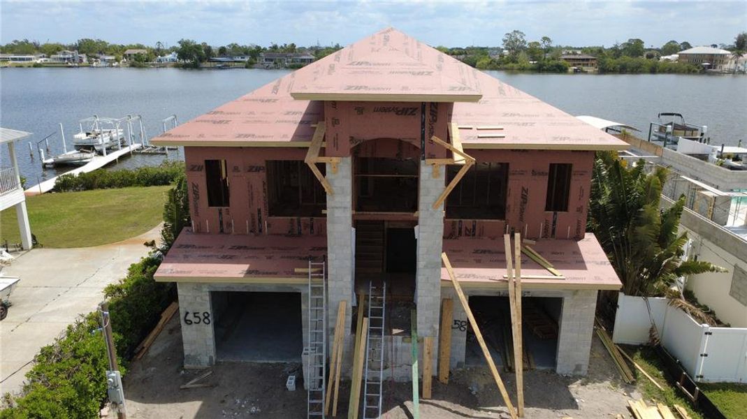 In-progress construction of a new home in , Tarpon Springs, FL (Image 4).