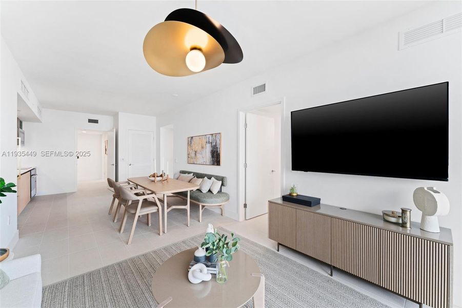 Furnished interior view inside a new home in , Miami (Image 21).