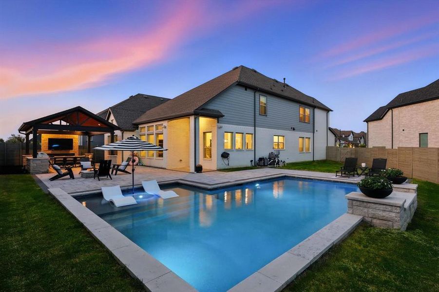 Front exterior of a new home in , Argyle, TX, highlighting curb appeal (Image 23). Front exterior of a new home in , Argyle, TX, highlighting curb appeal (Image 23).