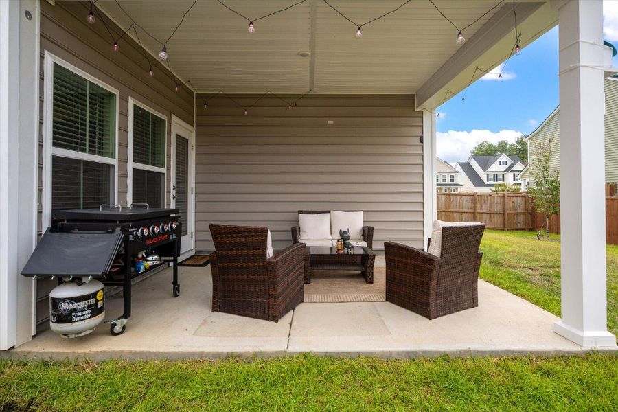 Exterior details and patio area of a home in Cypress Preserve, Moncks Corner (Image 27). Exterior details and patio area of a home in Cypress Preserve, Moncks Corner (Image 27).
