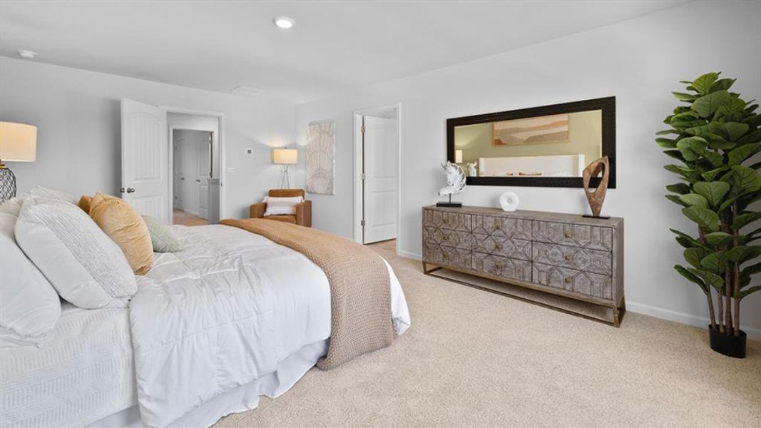 Furnished interior view inside a new home in Oaks at Cedar Grove, Fairburn (Image 47).
