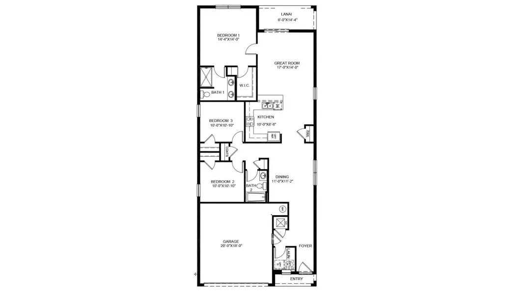 2D floor plan layout of this home in Deerbrook, Land O' Lakes, FL (Image 2). 2D floor plan layout of this home in Deerbrook, Land O' Lakes, FL (Image 2).