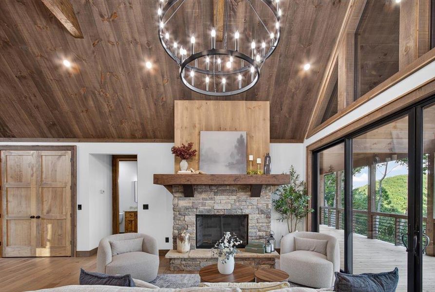 Furnished interior view inside a new home in , Blue Ridge (Image 15).