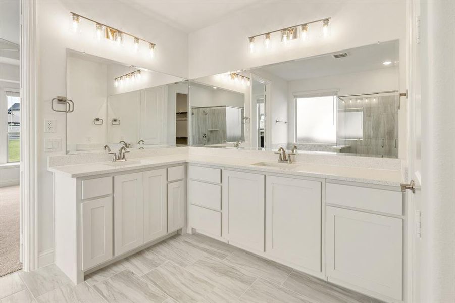 Furnished interior view inside a new home in Union Park Classic 60, Little Elm (Image 6). Furnished interior view inside a new home in Union Park Classic 60, Little Elm (Image 6).