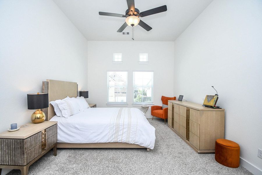 Furnished interior view inside a new home in Bridgeland 45's, Cypress (Image 11). Furnished interior view inside a new home in Bridgeland 45's, Cypress (Image 11).