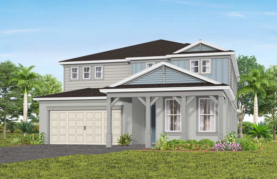 Representative exterior photo of a completed home built from the Serena by Pulte Homes in Lakehaven Estates, Clermont, FL (Image 24). Representative exterior photo of a completed home built from the Serena by Pulte Homes in Lakehaven Estates, Clermont, FL (Image 24).