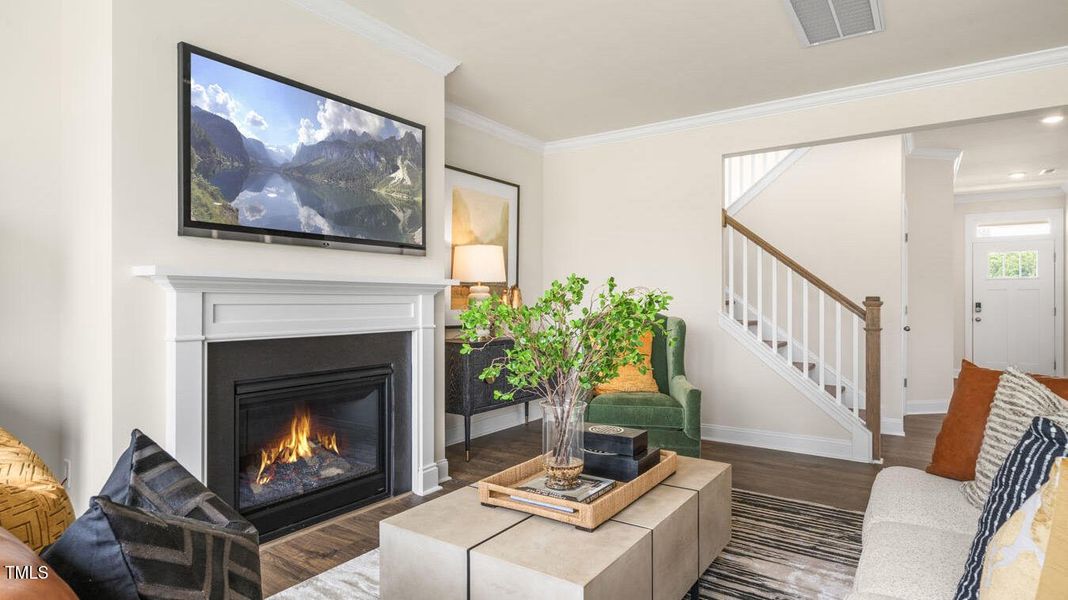 Living Area with Fireplace