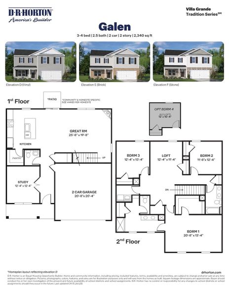 2D floor plan layout for the Galen by D.R. Horton in Villa Grande, Winterville, NC (Image 5). 2D floor plan layout for the Galen by D.R. Horton in Villa Grande, Winterville, NC (Image 5).