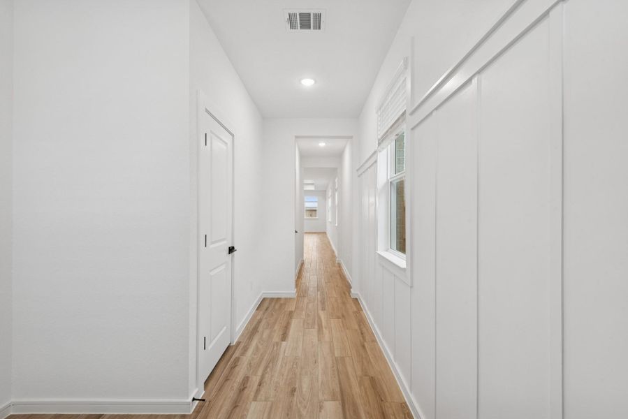 Inviting foyer with feature wall