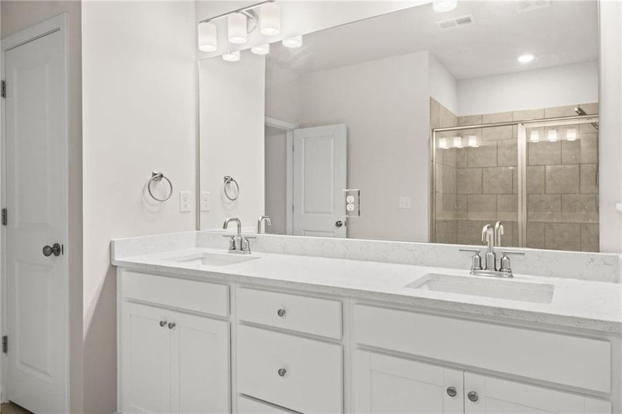 Furnished interior view inside a new home in Carmichael Farms, Canton (Image 7). Furnished interior view inside a new home in Carmichael Farms, Canton (Image 7).