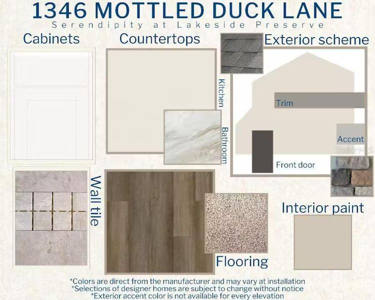 Sample of building materials used in homes in Lakeside Preserve, Lakeland (Image 3).