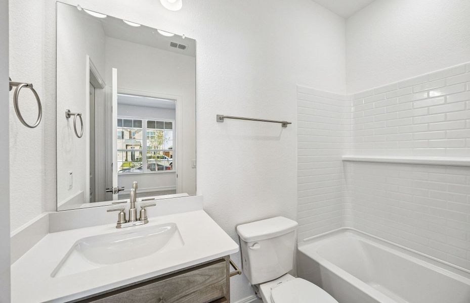 Furnished interior view inside a new home in Creekview Meadows, Pilot Point (Image 6).