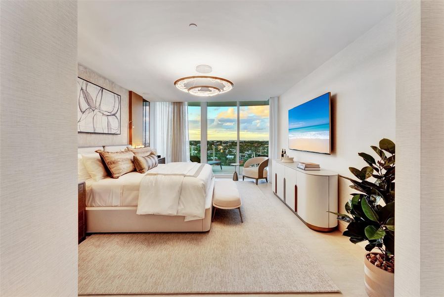 Furnished interior view inside a new home in , Fort Lauderdale (Image 9).