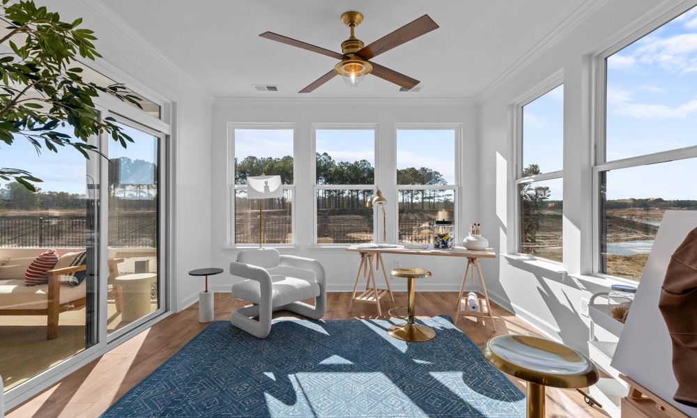 Representative furnished interior of a home built from the The Surfrider by Chesapeake Homes in The Willows, Loris (Image 13).