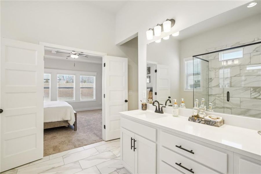 Furnished interior view inside a new home in Fowler Farms, Auburn (Image 25). Furnished interior view inside a new home in Fowler Farms, Auburn (Image 25).
